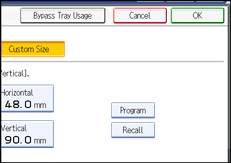 Operation panel screen illustration