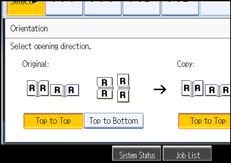 Operation panel screen illustration