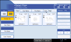 Operation panel screen illustration