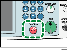 Clear/Stop key illustration