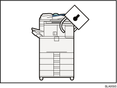 Illustration of administrating the machine/protecting documents