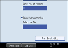 Operation panel screen illustration