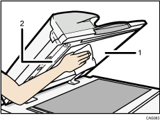 Auto document feeder illustration numbered callout illustration
