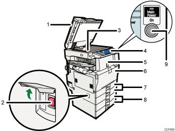 Main unit illustration numbered callout illustration