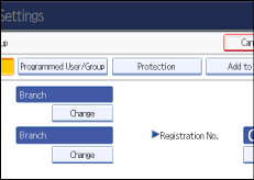 Operation panel screen illustration