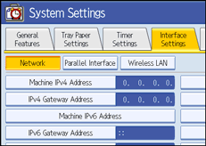 Operation panel screen illustration