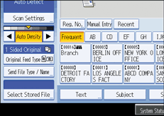 Operation panel screen illustration