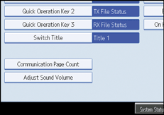 Operation panel screen illustration