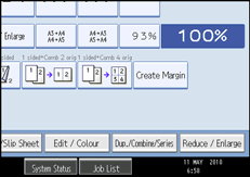 Operation panel screen illustration