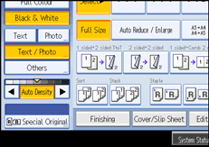 Operation panel screen illustration