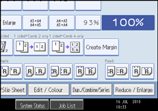 Operation panel screen illustration