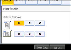 Operation panel screen illustration