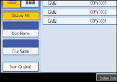 Operation panel screen illustration