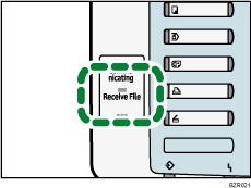 Receive File indicator illustration