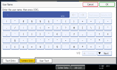Operation panel screen illustration