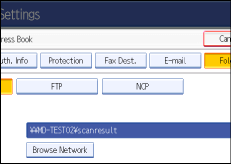 Operation panel screen illustration