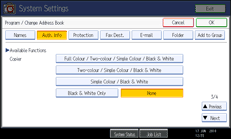 operation panel screen illustration