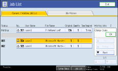 Operation panel screen illustration
