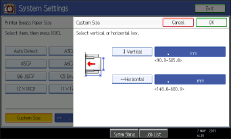 Operation panel screen illustration