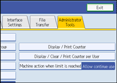 Operation panel screen illustration