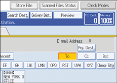 Operation panel screen illustration