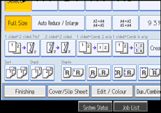 Operation panel screen illustration