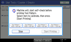 Operation panel screen illustration