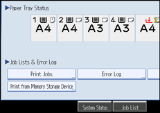 Operation panel screen illustration