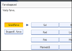 Illustration af betjeningspanelets skærm