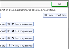Illustration af betjeningspanelets skærm