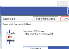 Illustration af betjeningspanelets skærm