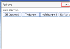 Illustration af betjeningspanelets skærm
