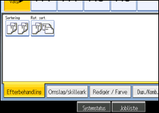 Illustration af betjeningspanelets skærm