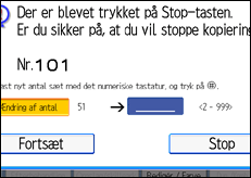 Illustration af betjeningspanelets skærm