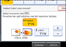 Illustration af betjeningspanelets skærm