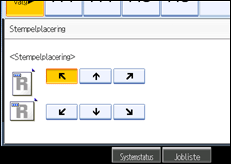 Illustration af betjeningspanelets skærm