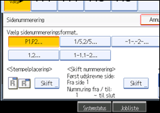 Illustration af betjeningspanelets skærm