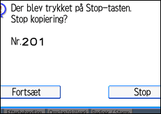 Illustration af betjeningspanelets skærm