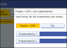 Illustration af betjeningspanelets sk&aelig;rm