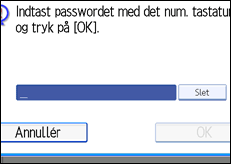 Illustration af betjeningspanelets skærm