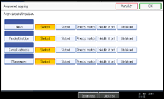 Illustration af betjeningspanelets skærm