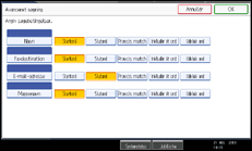 Illustration af betjeningspanelets skærm