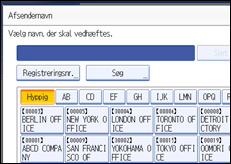 Illustration af betjeningspanelets skærm