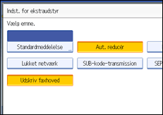 Illustration af betjeningspanelets skærm