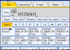 Illustration af betjeningspanelets skærm