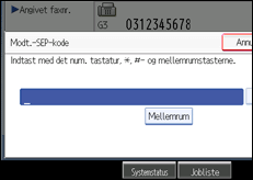 Illustration af betjeningspanelets skærm
