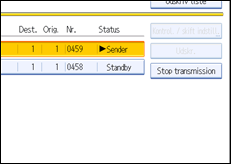 Illustration af betjeningspanelets skærm