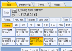 Illustration af betjeningspanelets skærm