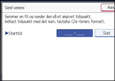 Illustration af betjeningspanelets skærm