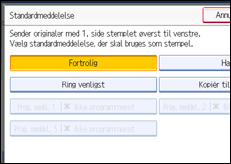 Illustration af betjeningspanelets skærm